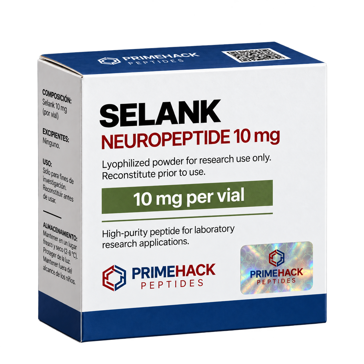 Caja de Selank 10 mg PrimeHack Peptides